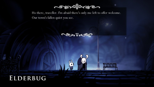 Dialogue screenshot of Hollow Knight video game interface.