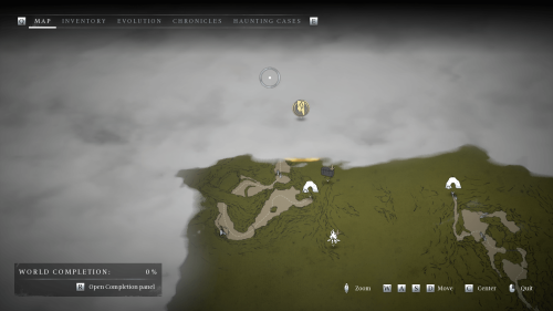 Map screenshot of Banishers: Ghosts of New Eden video game interface.