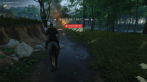 HUD screenshot of Ghost of Tsushima video game interface.