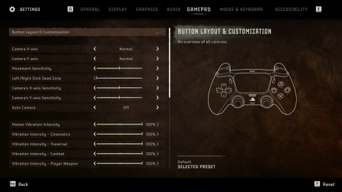 Gamepad screenshot of Horizon Forbidden West video game interface.