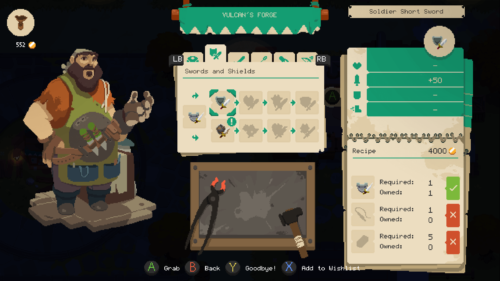 Forge screenshot of Moonlighter video game interface.